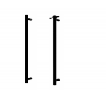 Vertical 1 Bar Matte Black Heated Rail – Round